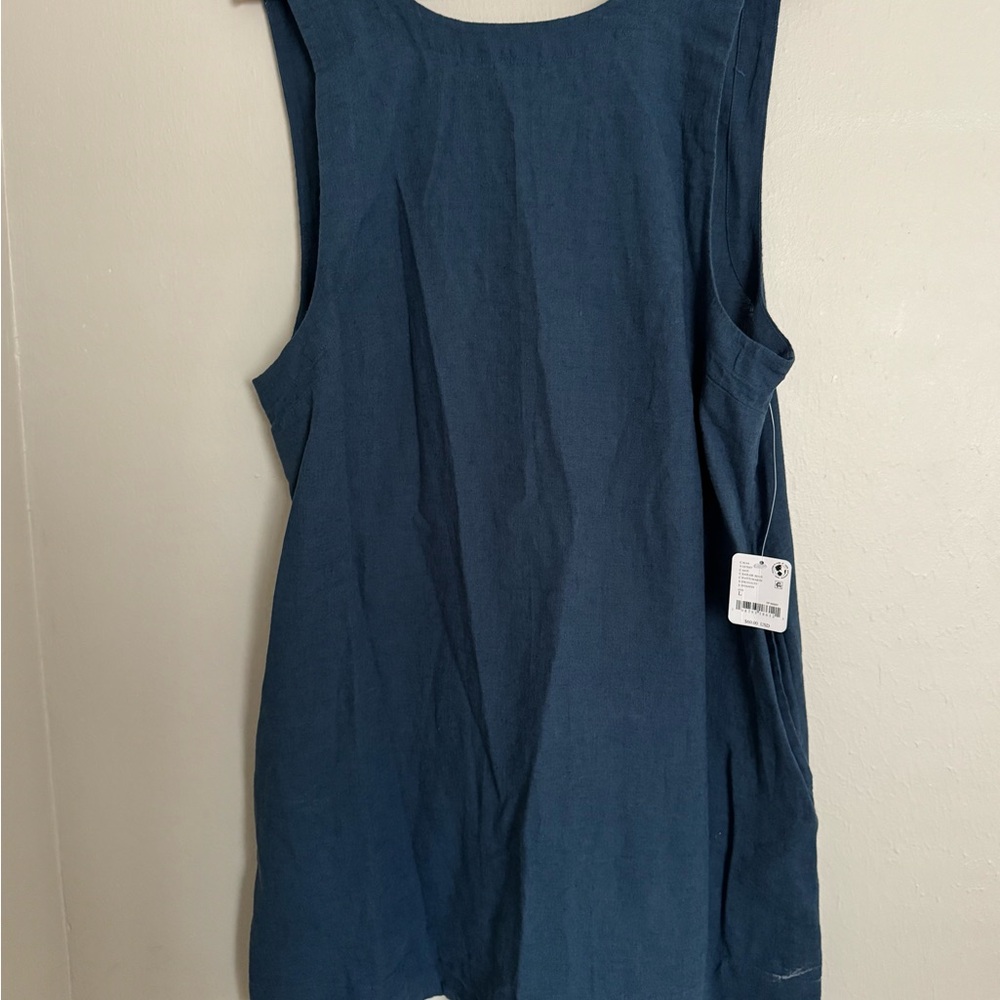 Free People Navy Mini Dress with Pockets - Picture 4 of 12